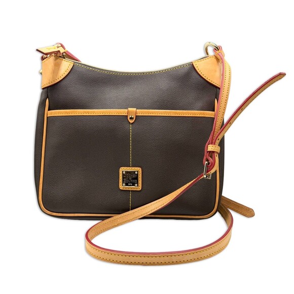 Dooney & Bourke Handbags - Dooney & Bourke Pebble Grain Kimberly Brown Leather Crossbody Bag